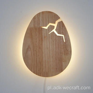 Crack jajko drewna żywicy światła ścienna dekoracyjna ściana